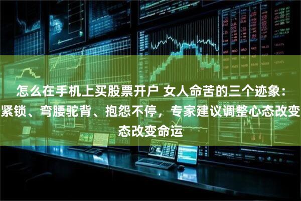 怎么在手机上买股票开户 女人命苦的三个迹象：眉头紧锁、弯腰驼背、抱怨不停，专家建议调整心态改变命运